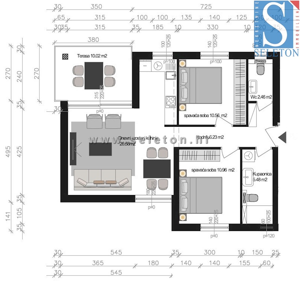 Istra, Poreč, novo stanovanje 67 m2 s pogledom na morje, DVIGALO, 2 parkirni mesti