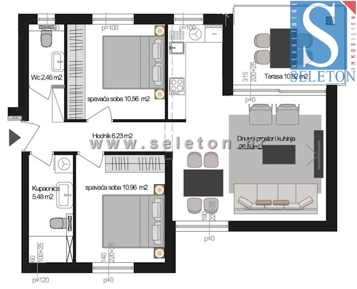 Istra, Poreč, novo stanovanje 67 m2 s pogledom na morje, DVIGALO, 2 parkirni mesti