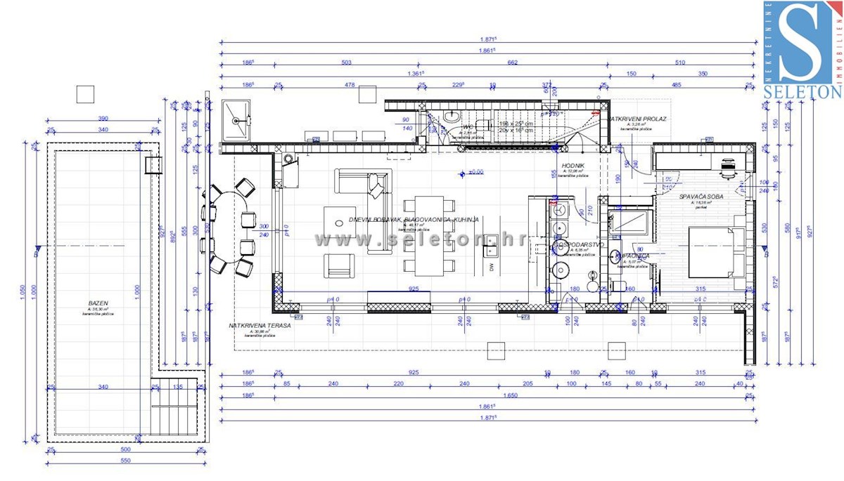 Moderna samostojna hiša 243 m2 z bazenom 36 m2 v okolici Poreča - v gradnji