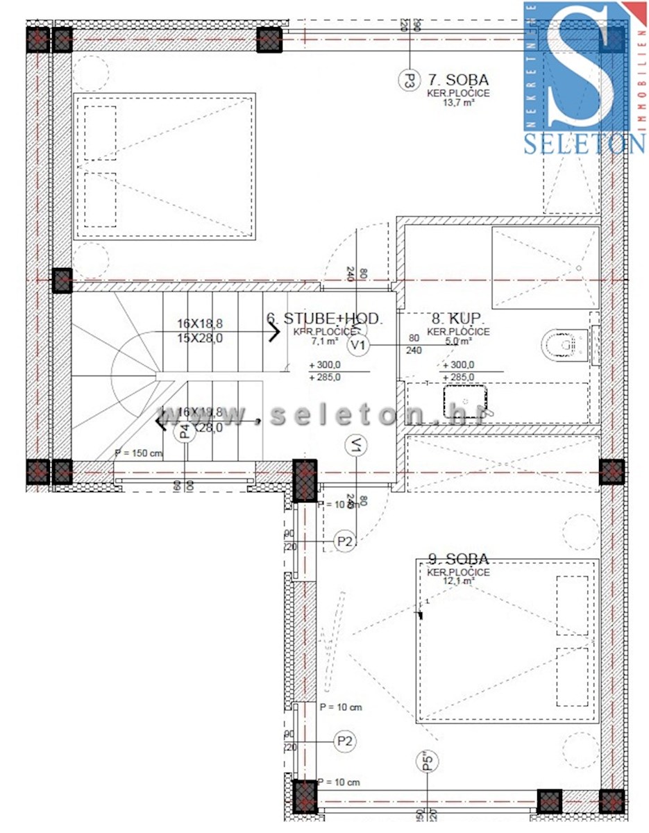 Vrstna hiša velikosti 114 m2 z bazenom