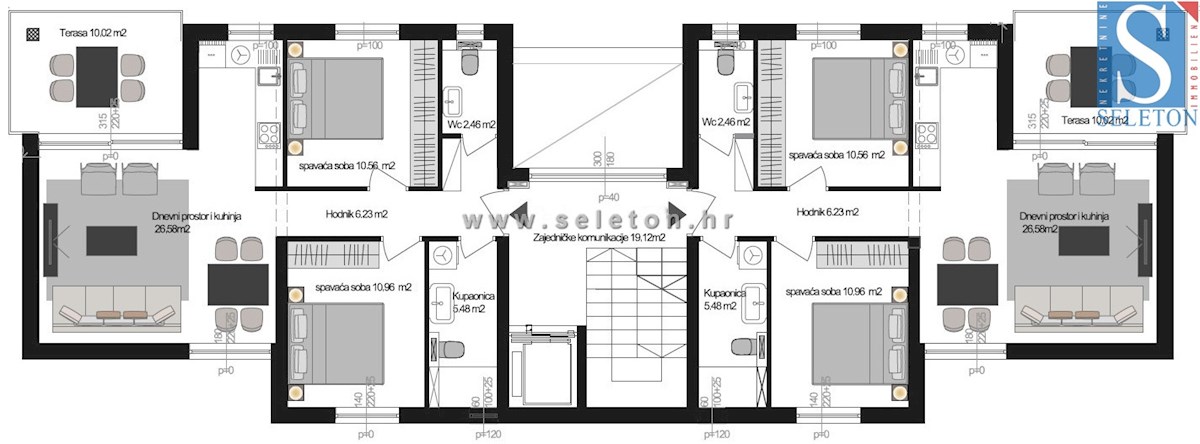 Istra, Poreč, novo stanovanje velikosti 67 m2 z vrtom velikosti 180 m2, 2 parkirnima mestoma, kletjo