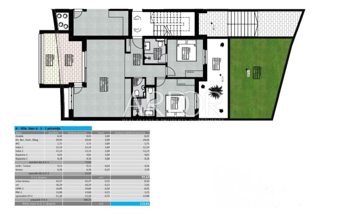 Apartmaj Lovran, 116m2