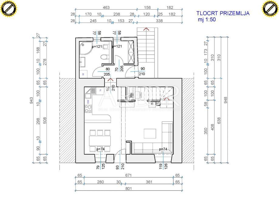Hiša Barbat na Rabu, Rab, 100m2