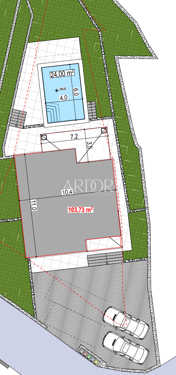 Zemljišče Tribulje, Dobrinj, 561,47m2