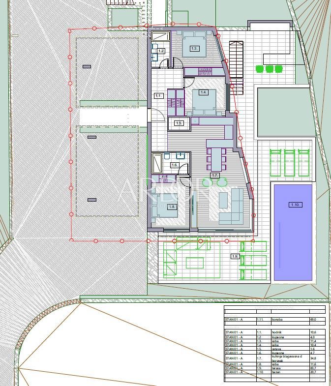 Apartmaj Krk, 171m2