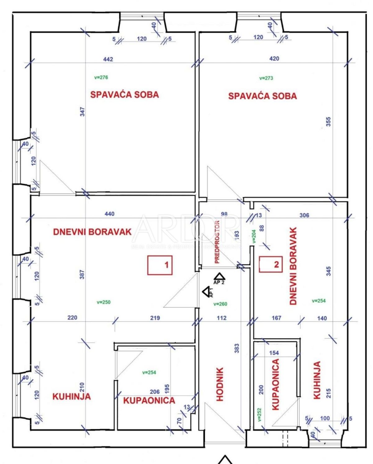 Apartmaj Centar, Rijeka, 82m2