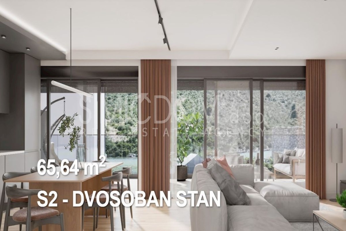 Moderno dvosobno stanovanje 30 m od morja, Rogoznica