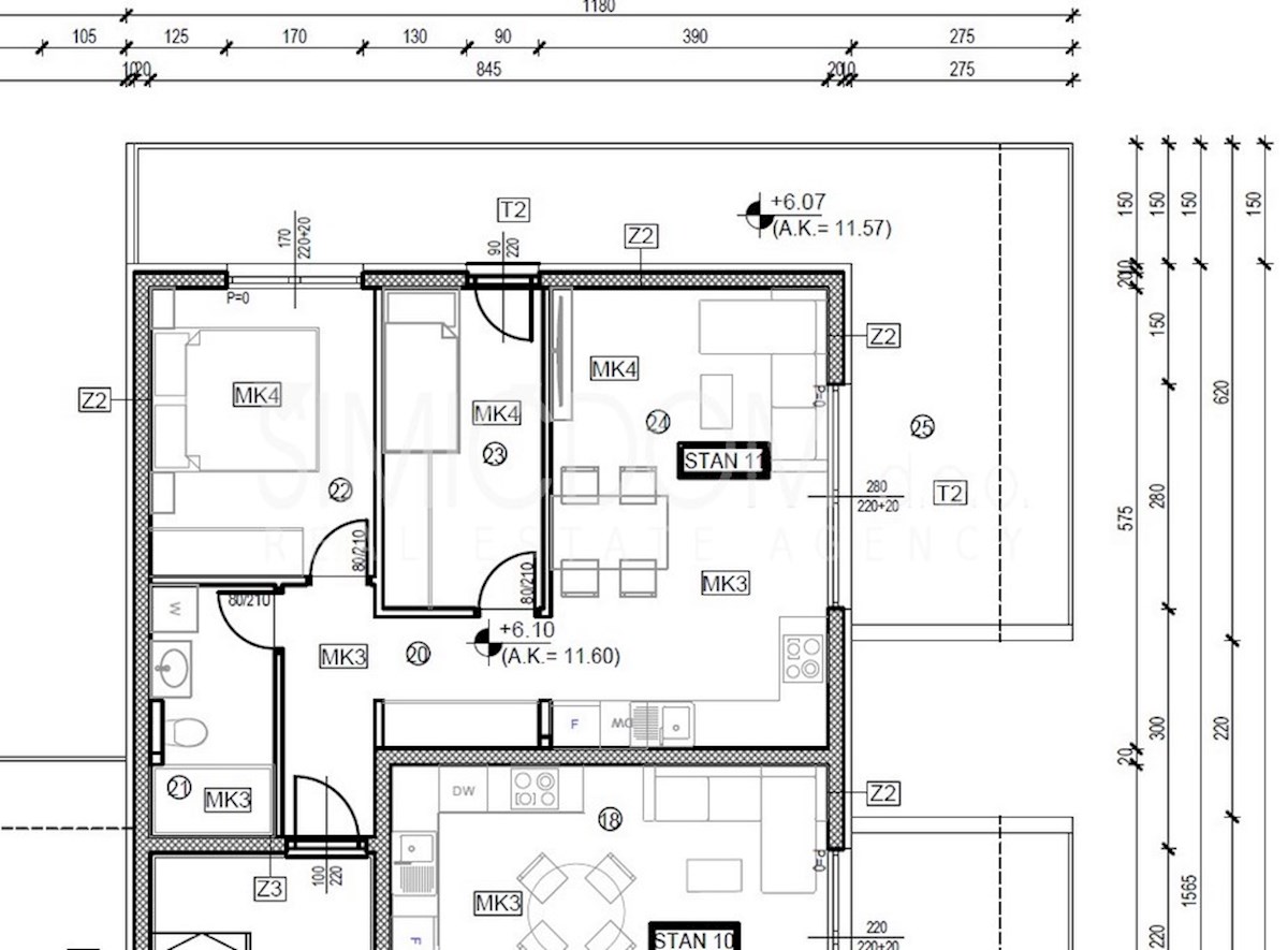 Dvosobno stanovanje z razgledom le nekaj korakov od plaže, Čiovo