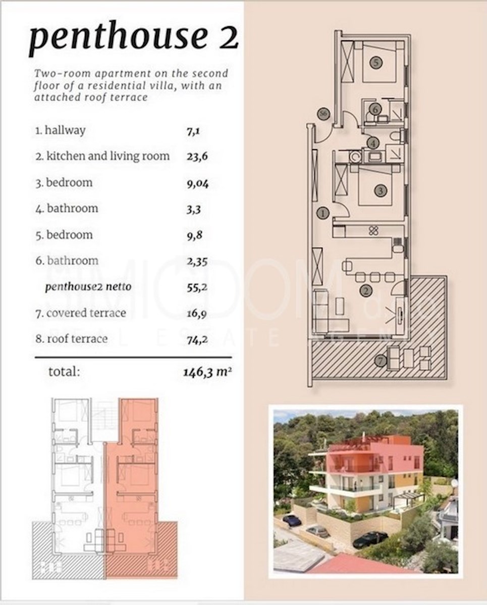 Penthouse stanovanje z odličnim razgledom
