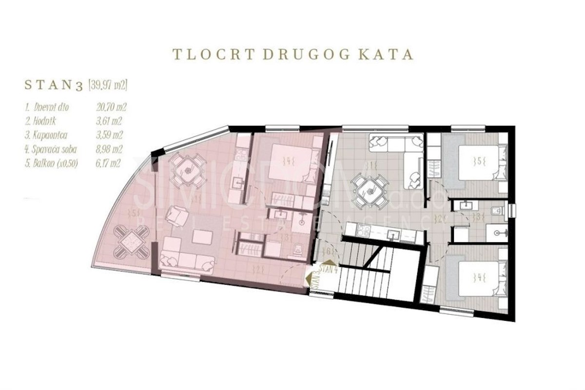 Apartma z razgledom na morje, Podstrana