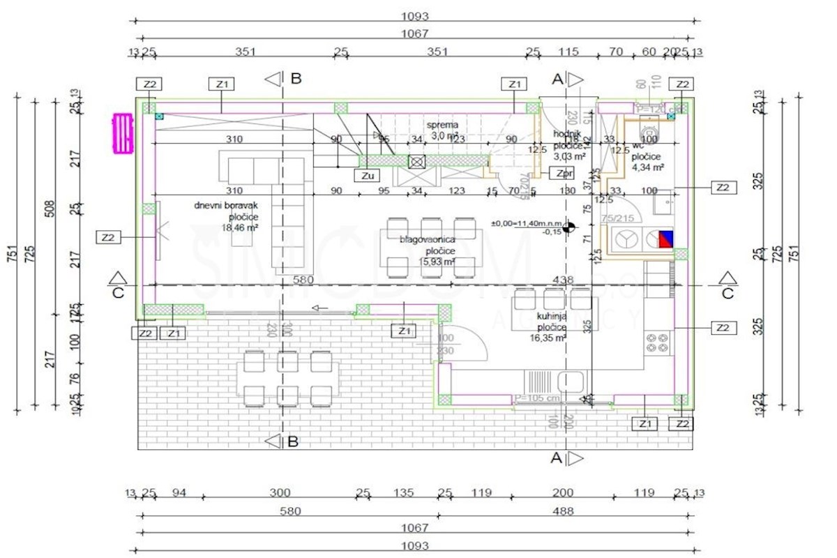 Samostojna hiša v gradnji, v bližini Trogirja