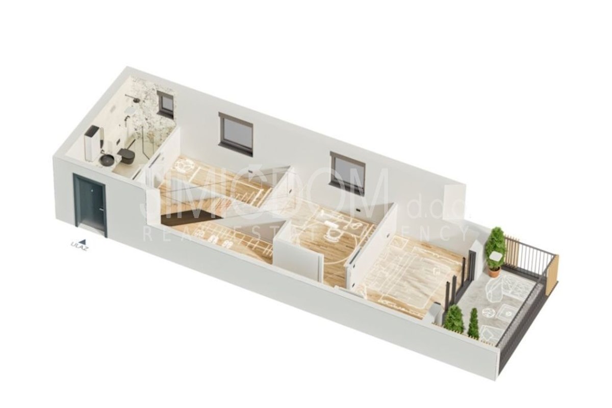 Prostoren penthouse s panoramskim razgledom v bližini plaže, Kaštela