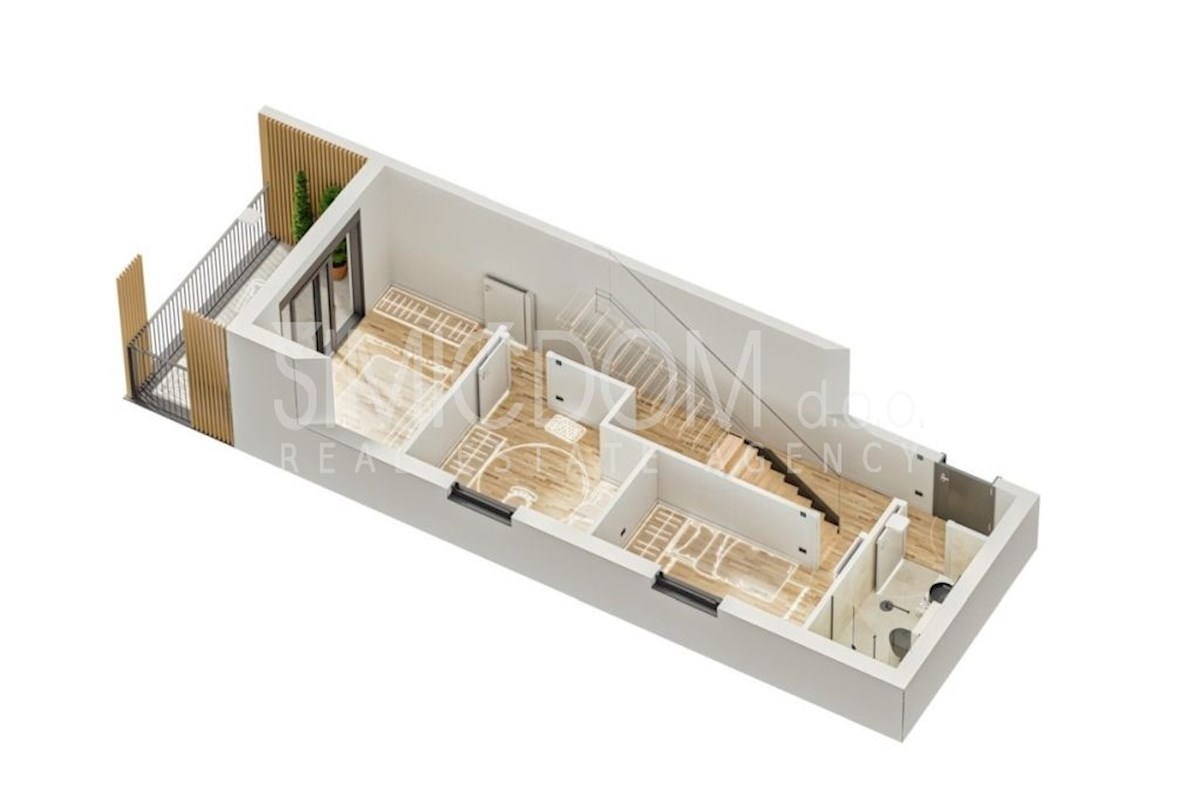 Prostoren penthouse s panoramskim razgledom v bližini plaže, Kaštela