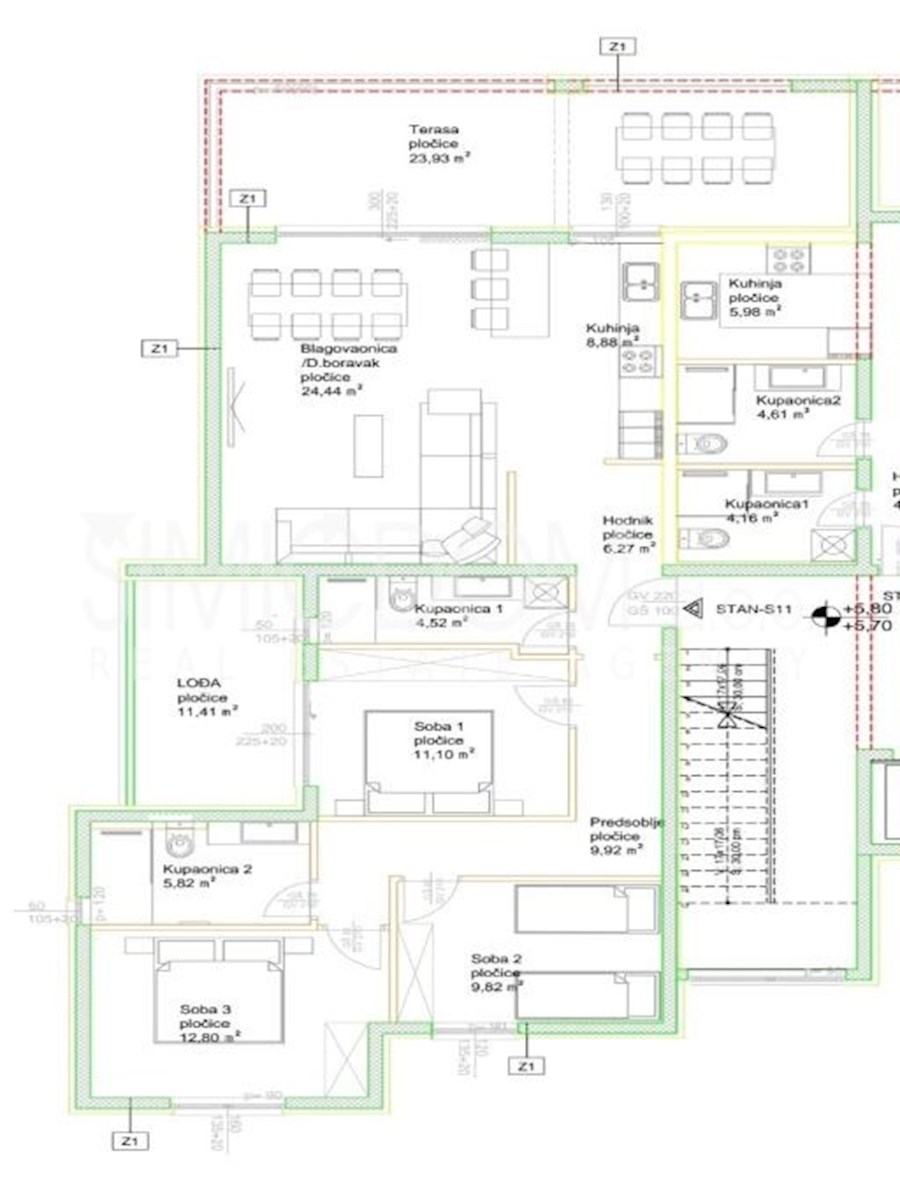 Penthouse stanovanje v novogradnji z razgledom, Čiovo