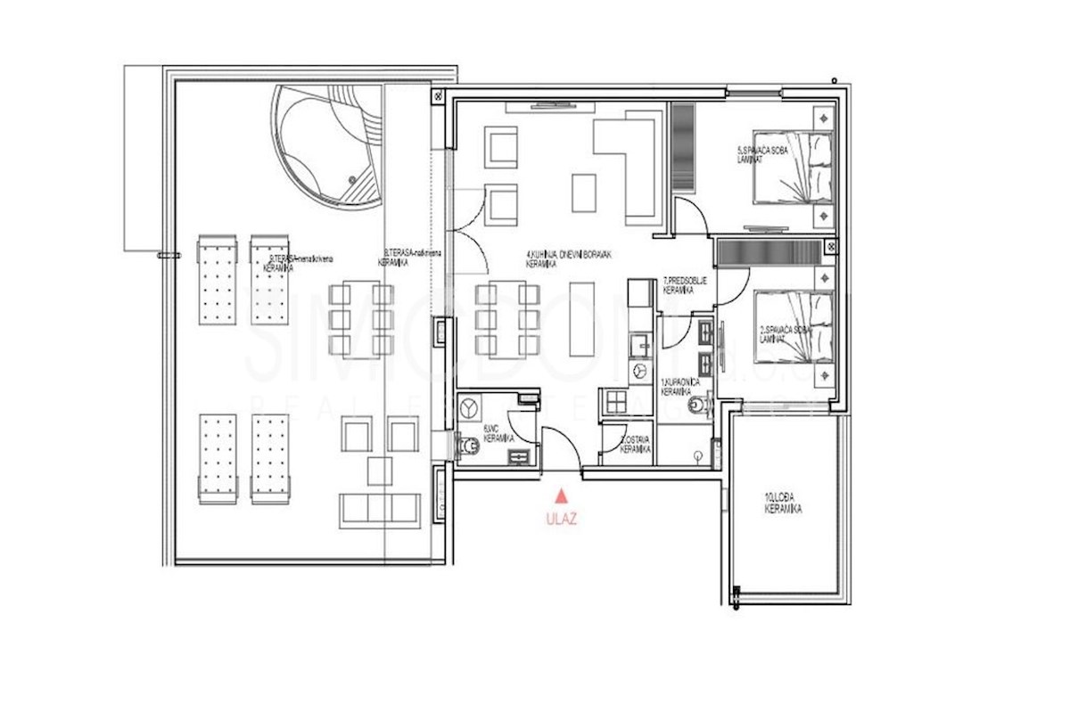 Penthouse stanovanje zelo blizu plaže, Primošten