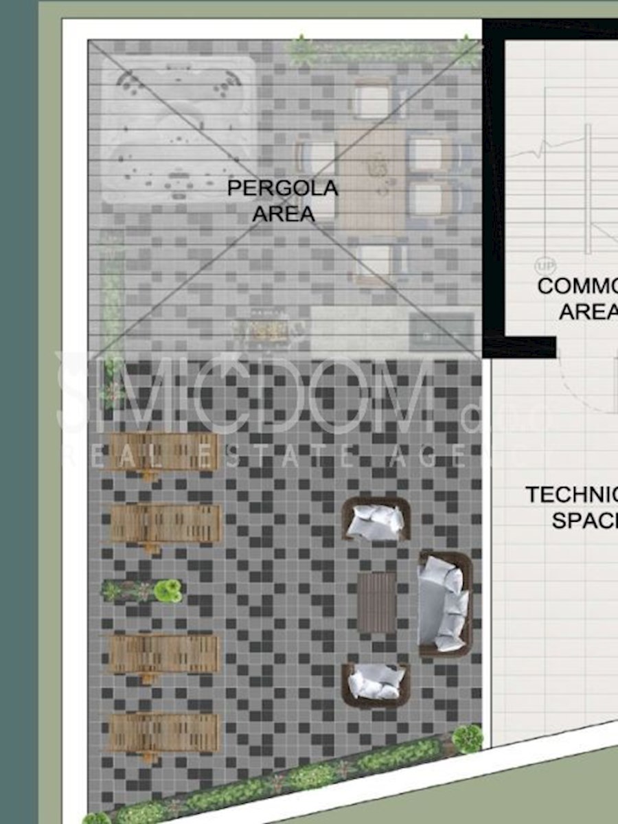 Moderno stanovanje s čudovitim pogledom na morje, Pakoštane