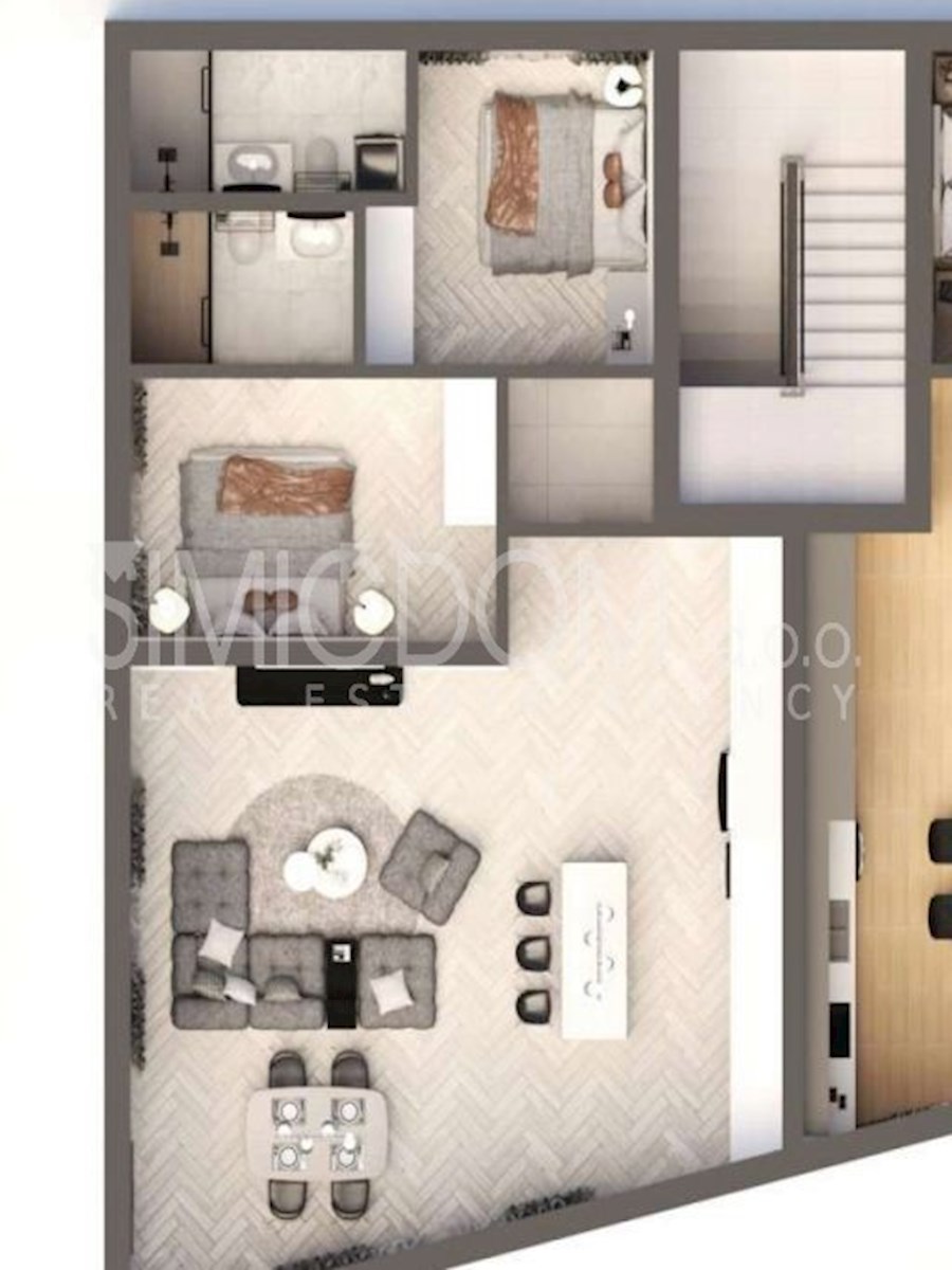 Moderno stanovanje s čudovitim pogledom na morje, Pakoštane