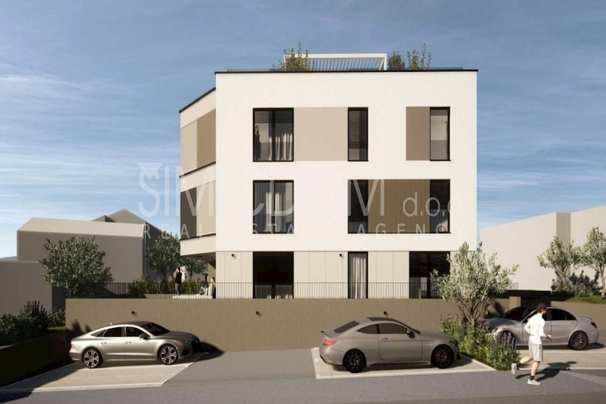Novo stanovanje z vrtom 180m od plaže, Zadar