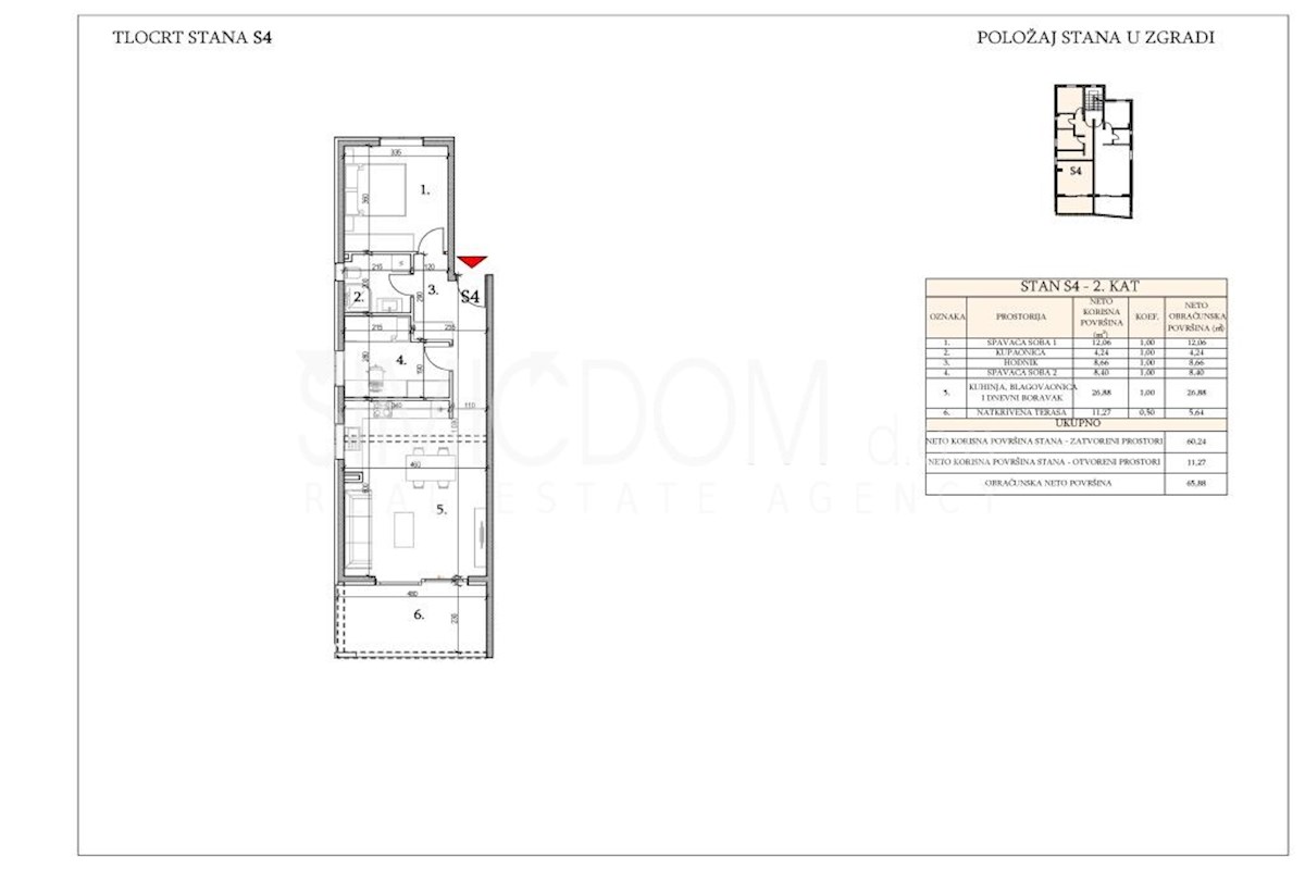 Apartma s pogledom na morje in mesto, Makarska