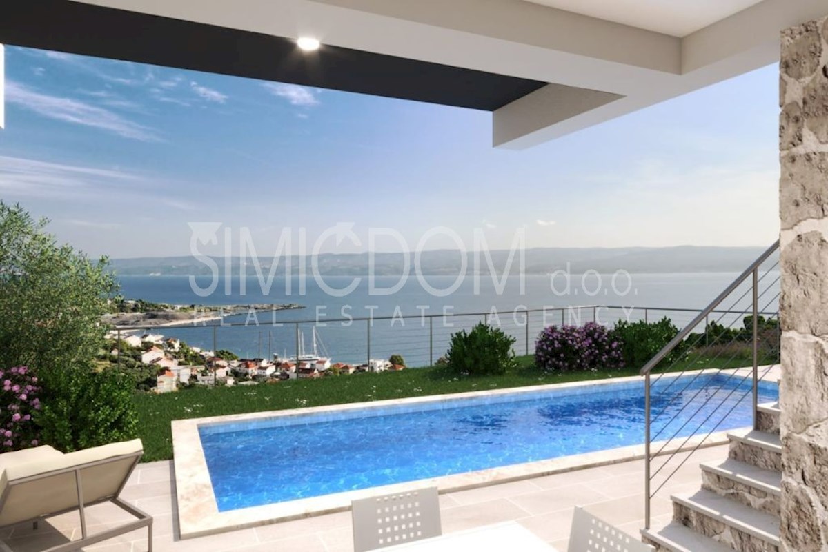 Vila z odprtim pogledom na morje, Omiš