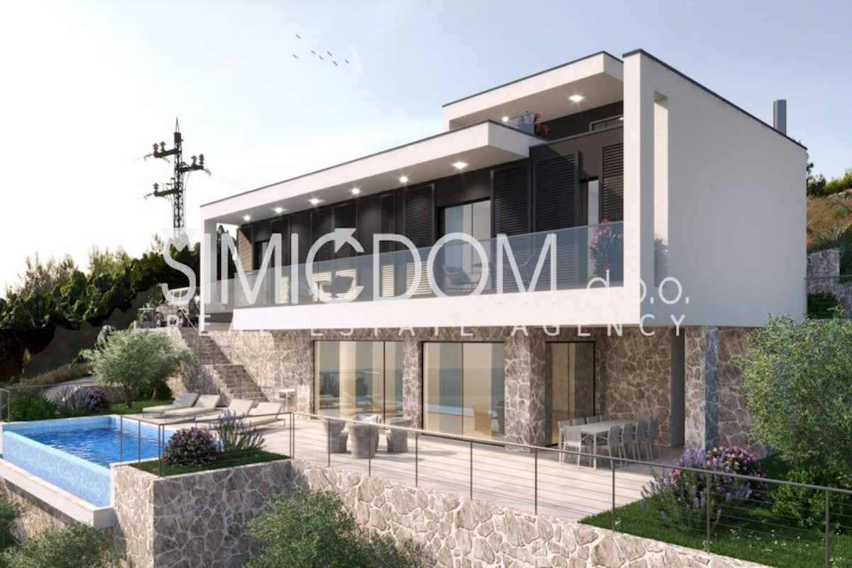 Vila z odprtim pogledom na morje, Omiš