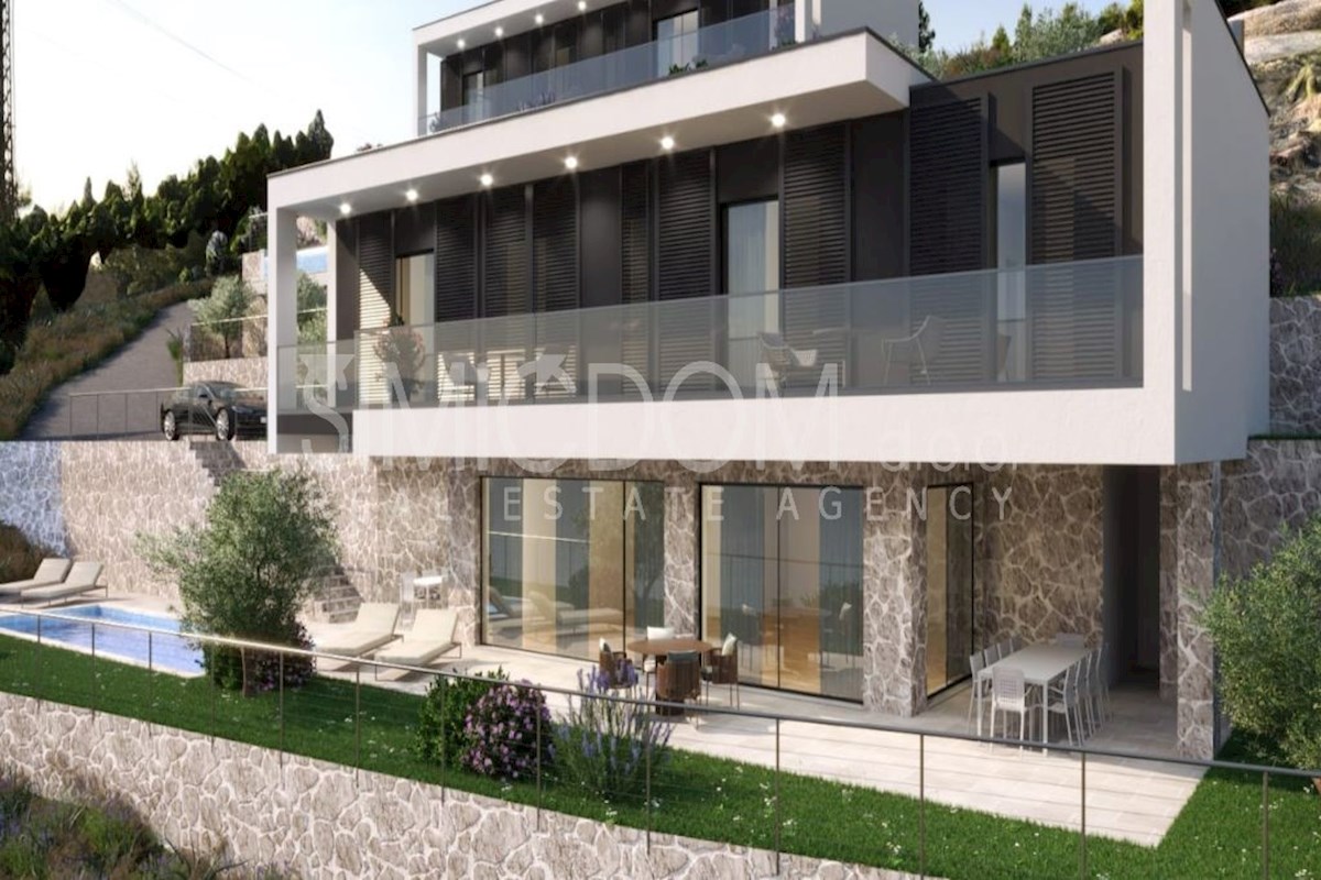 Vila z odprtim pogledom na morje, Omiš