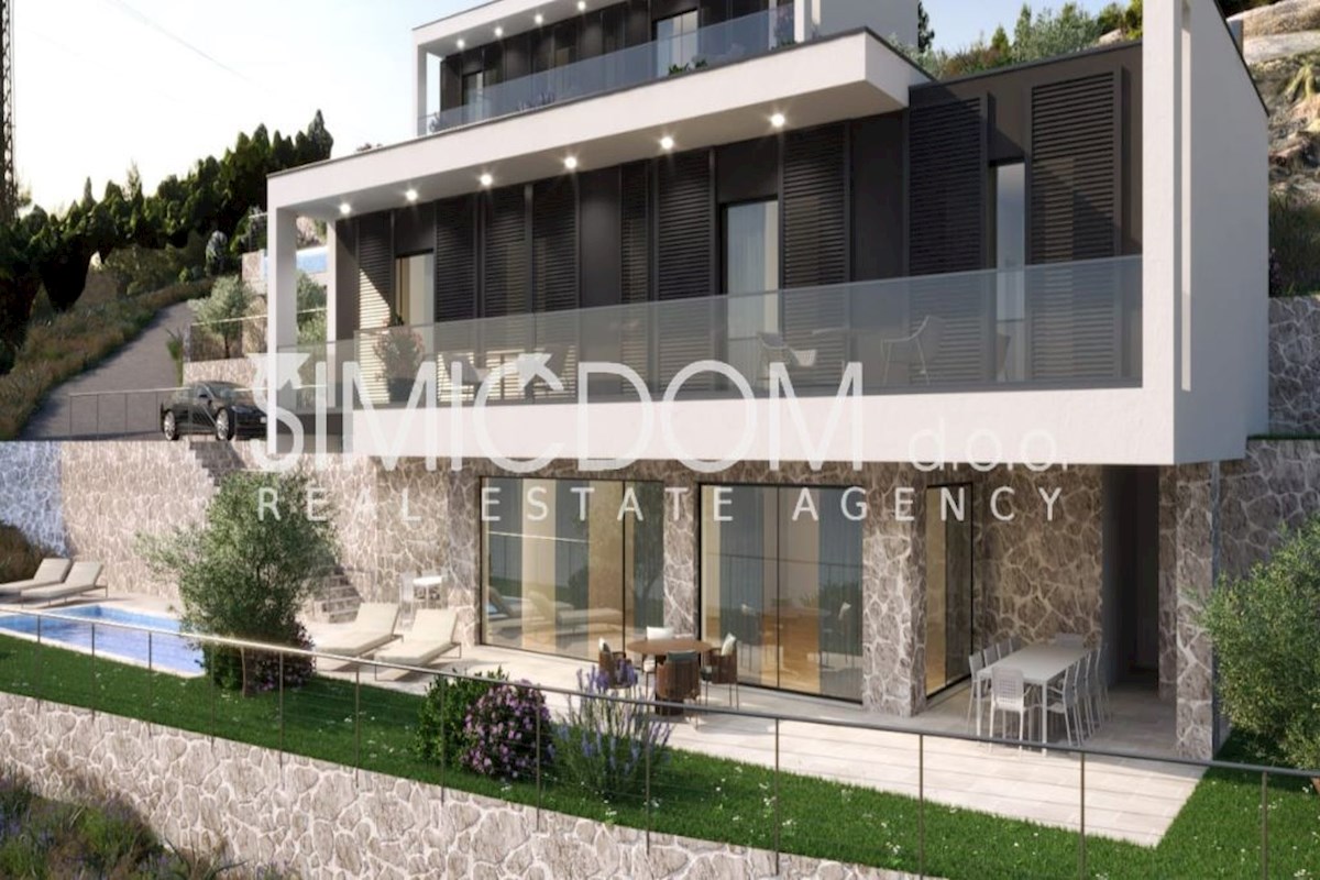 Vila z odprtim pogledom na morje, Omiš