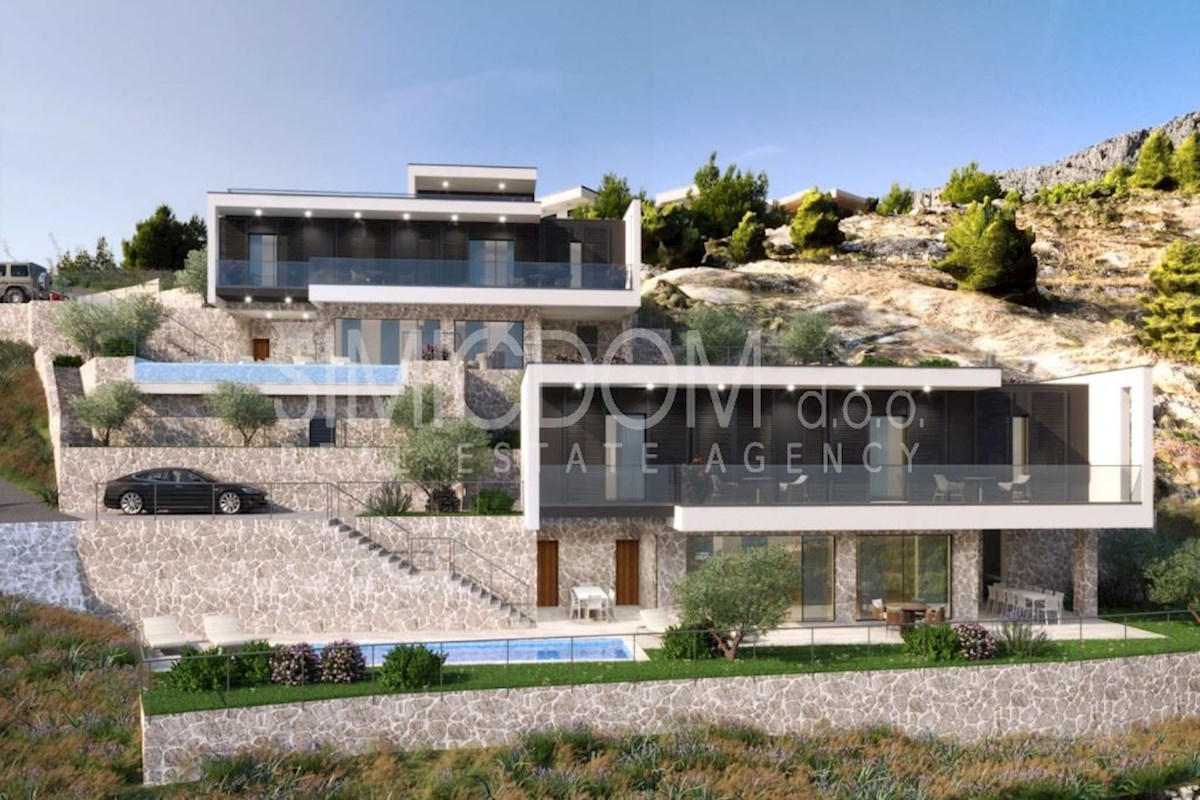 Vila z odprtim pogledom na morje, Omiš