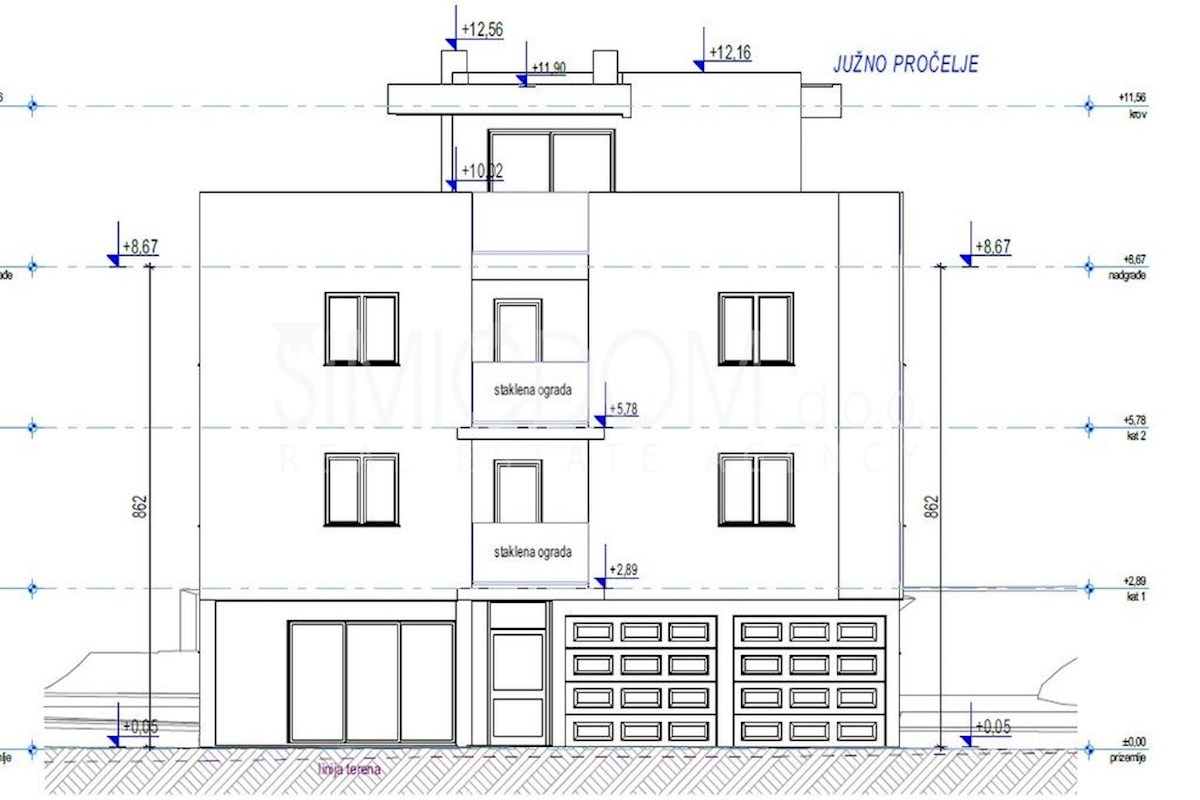 Penthouse stanovanje z dvema garažama v bližini plaže, Kaštela