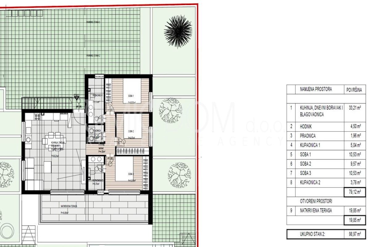 Prostorno trisobno stanovanje z razgledom, Čiovo