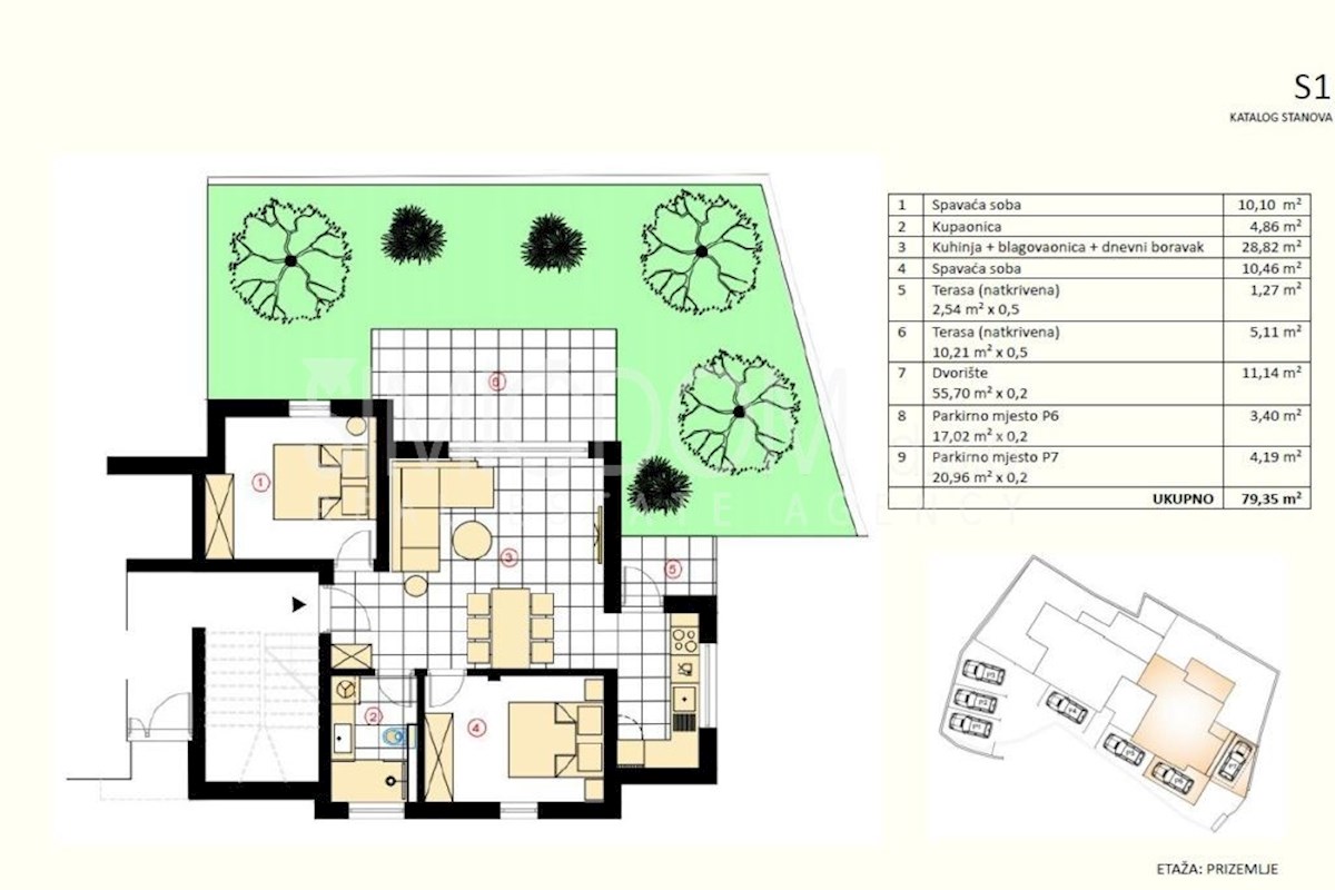Apartma z vrtom in pogledom na morje, Murter