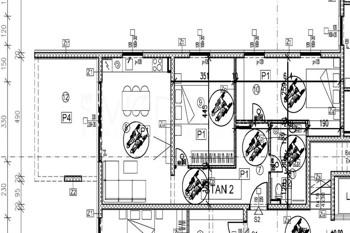 Nov trisobni apartma z velikim vrtom, Čiovo