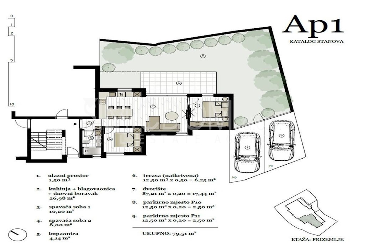 Apartma z vrtom in pogledom na morje, Murter