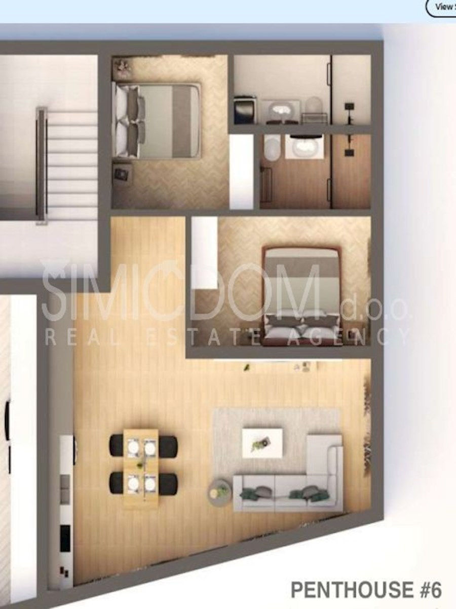 Moderno stanovanje s čudovitim pogledom na morje, Pakoštane