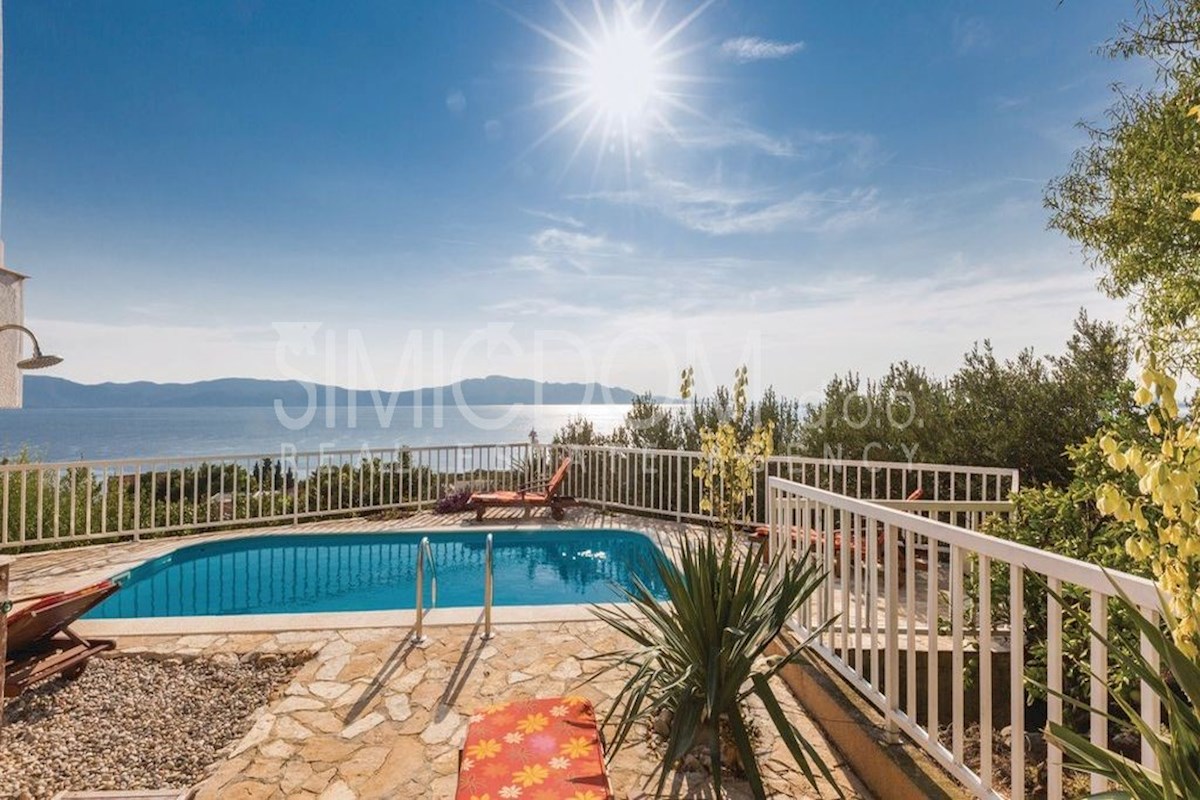 Hiša z odprtim razgledom in bazenom, Makarska riviera