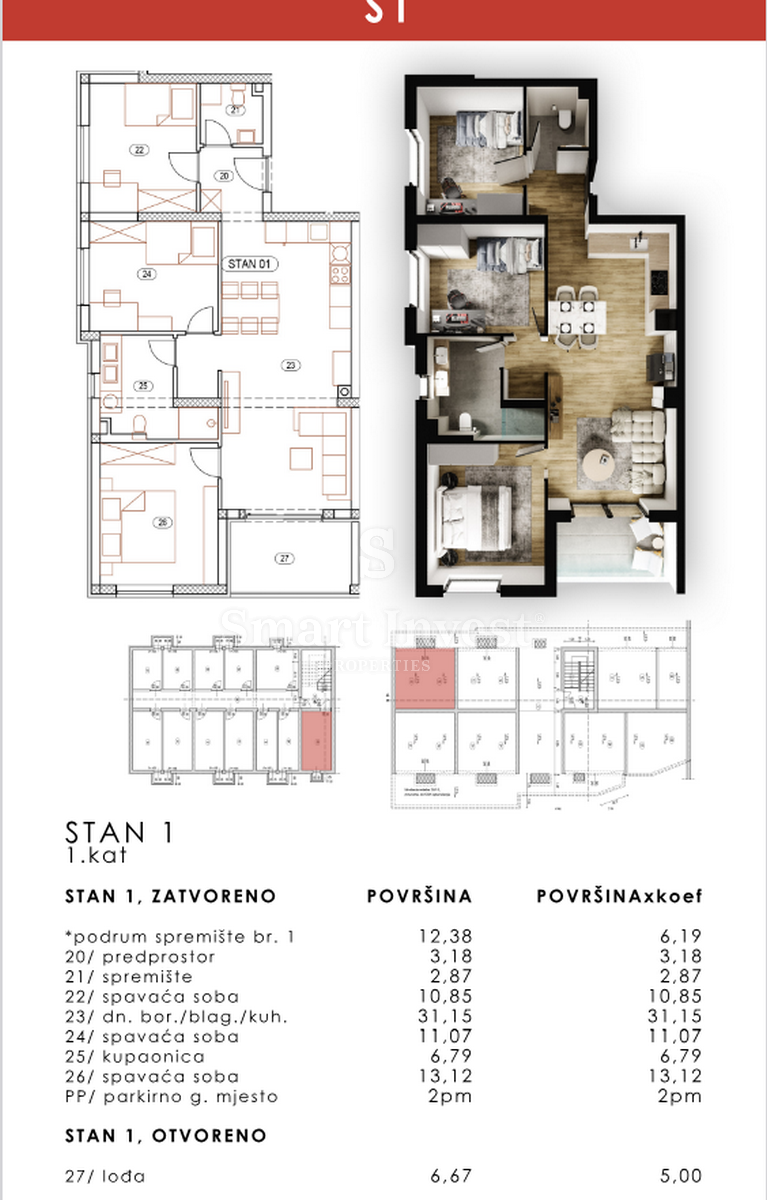 Stanovanje Brestovice, Kastav, 98,08m2