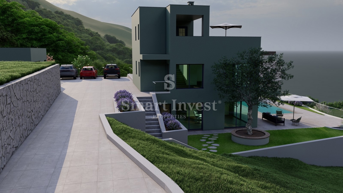 LOVRAN - TULIŠEVICA, zemljišče velikosti 1343 m2 z gradbenim dovoljenjem
