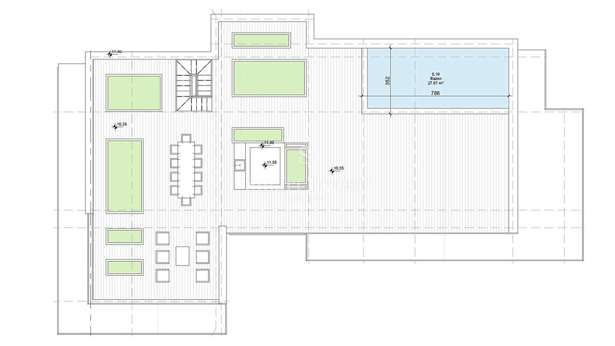 RIJEKA - BIVIO, luksuzni penthouse s strešno teraso in bazenom