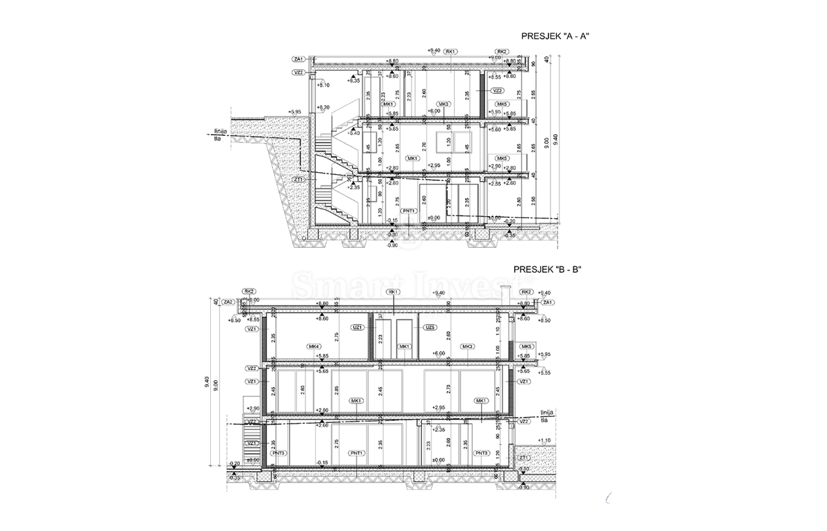 IČIĆI - POLJANE, zemljišče z gradbenim dovoljenjem za vilo z bazenom (A)