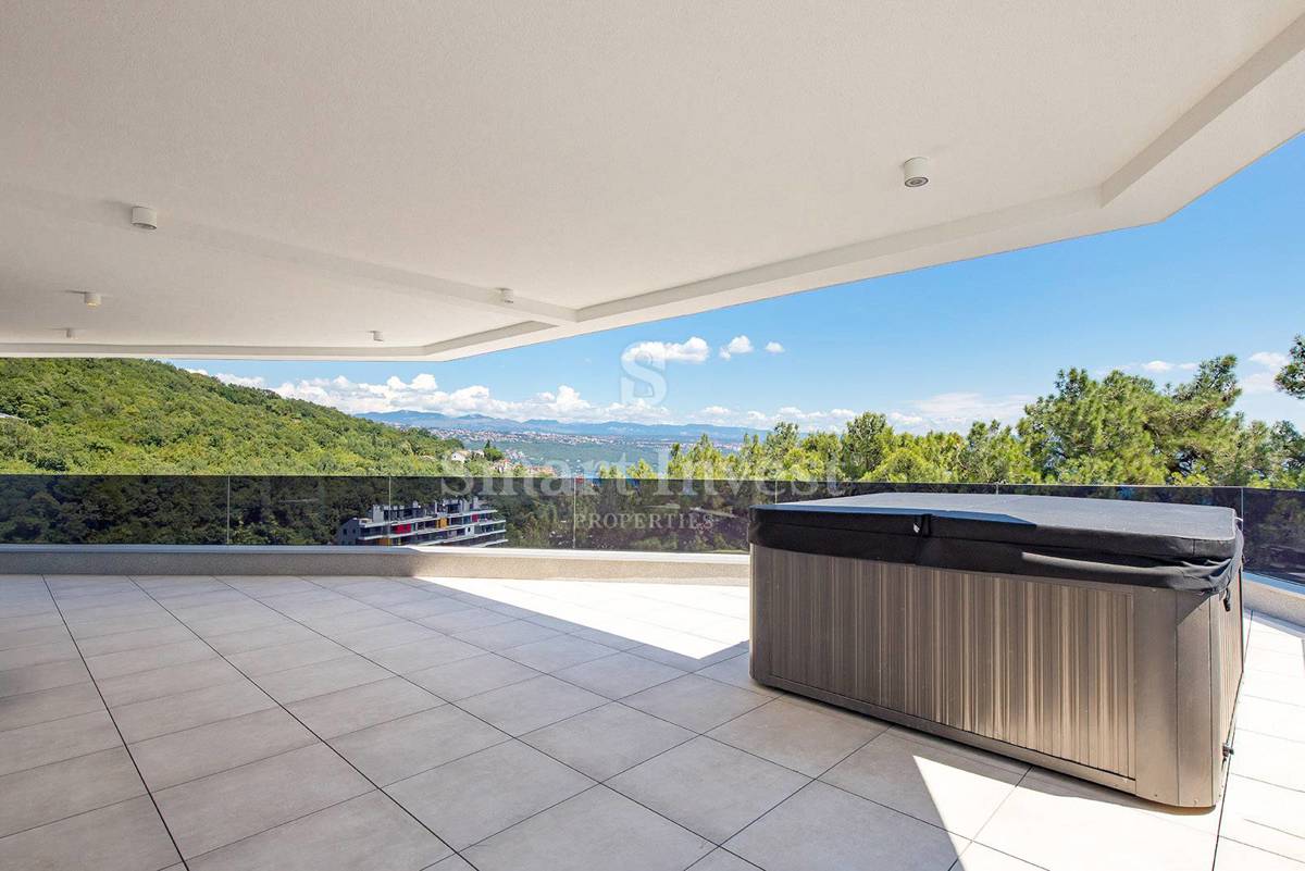 OPATIJA, luksuzna novogradnja s 7 apartmaji, bazenom in pogledom na morje