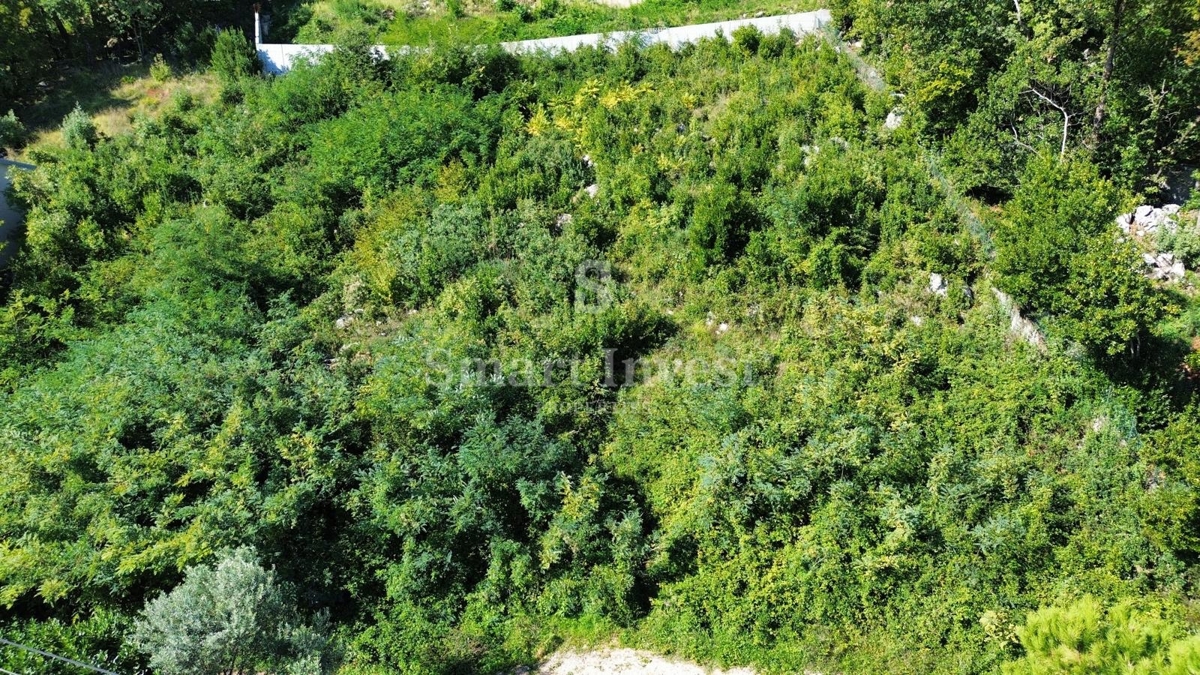 LOVRAN, land plot with building permit for a house, sea view