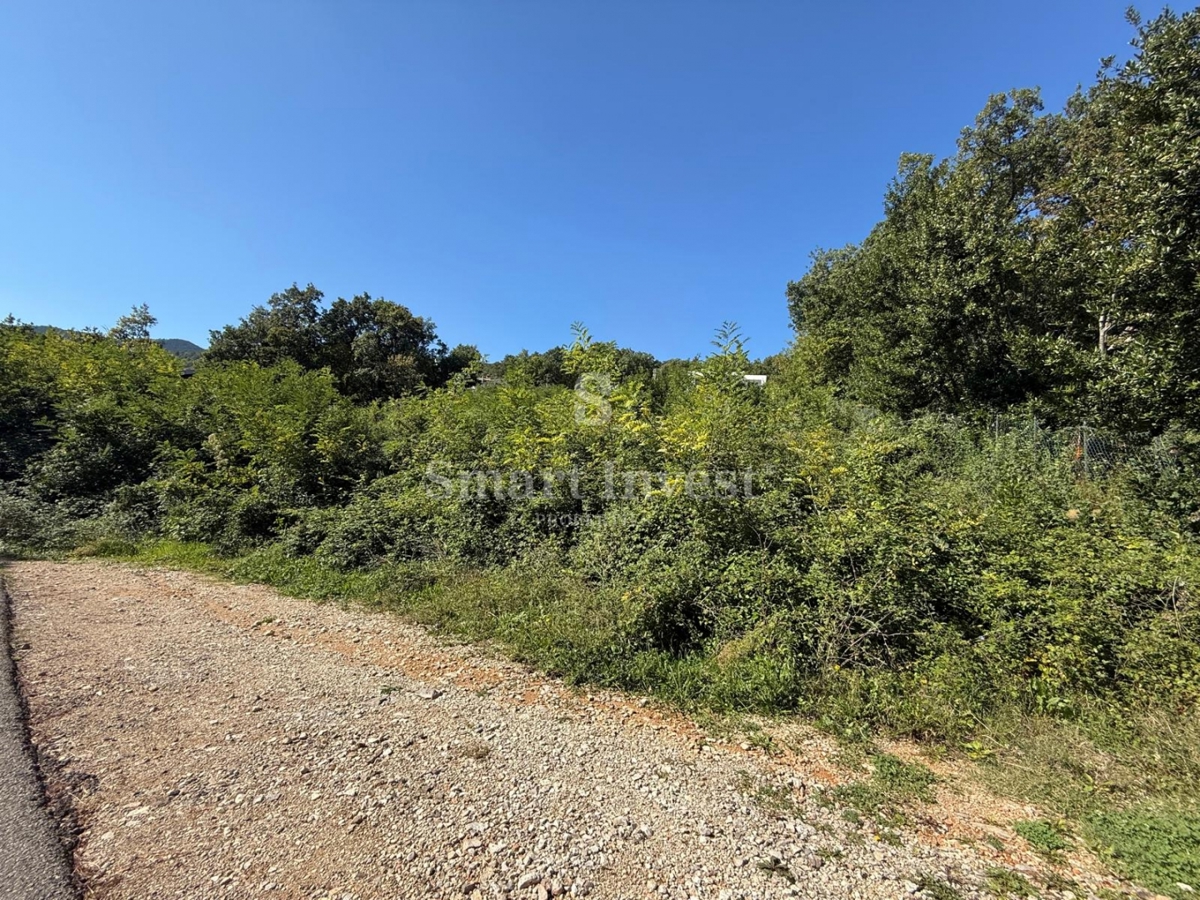 LOVRAN, land plot with building permit for a house, sea view