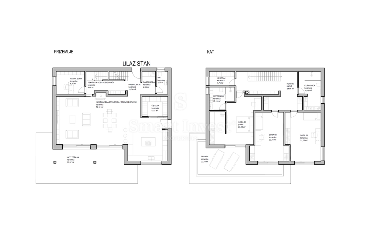 LOVRAN, land plot with building permit for a house, sea view
