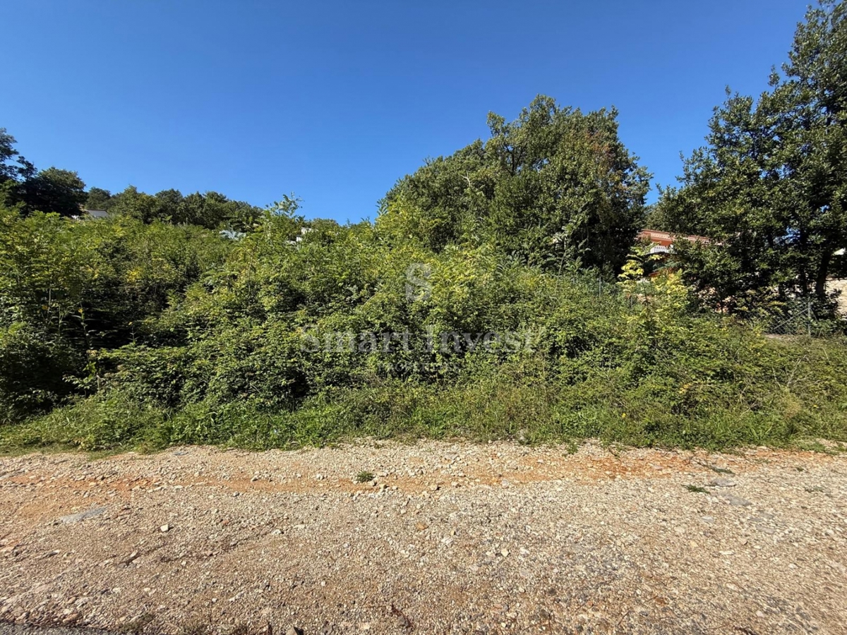 LOVRAN, land plot with building permit for a house, sea view
