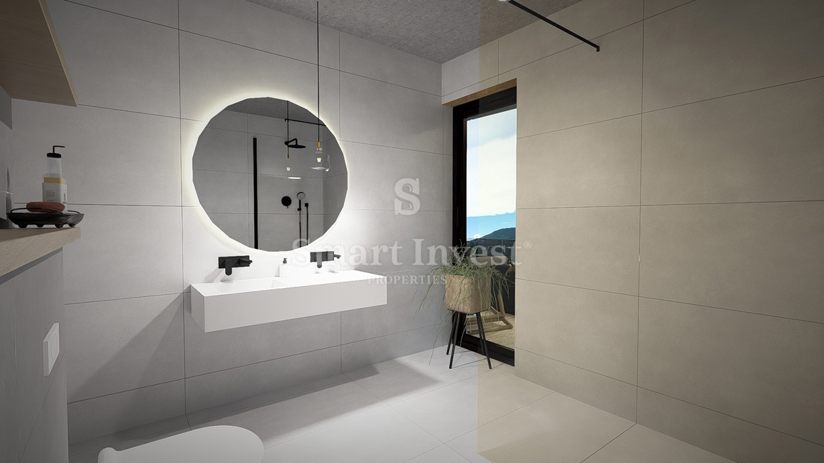 IČIĆI, stanovanje z vrtom in pogledom na morje v novogradnji z garažo