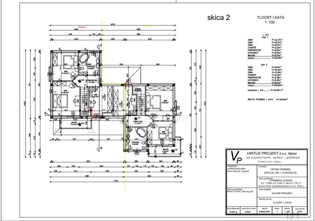 Hiša Mučići, Matulji, 230m2
