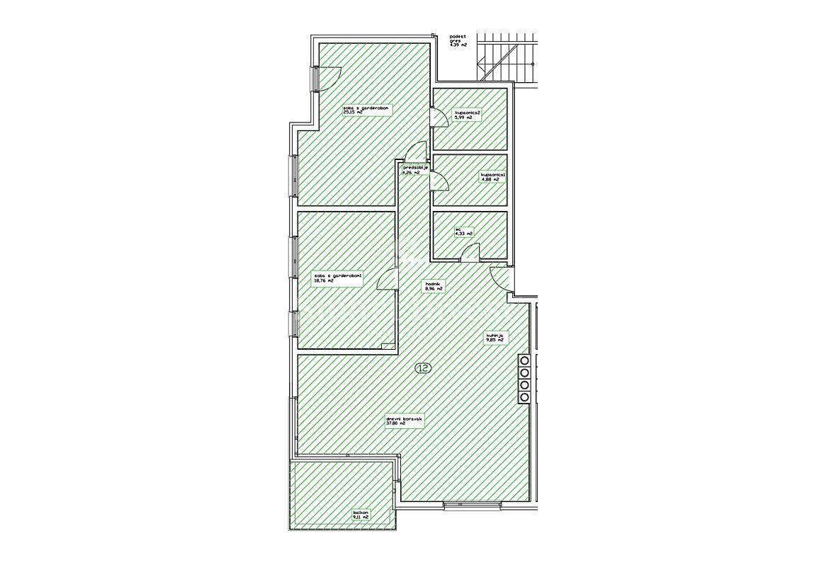 OPATIJA - CENTAR, LUXURY 2-BEDROOMS APARTMENT WITH SEA VIEW AND GARAGE