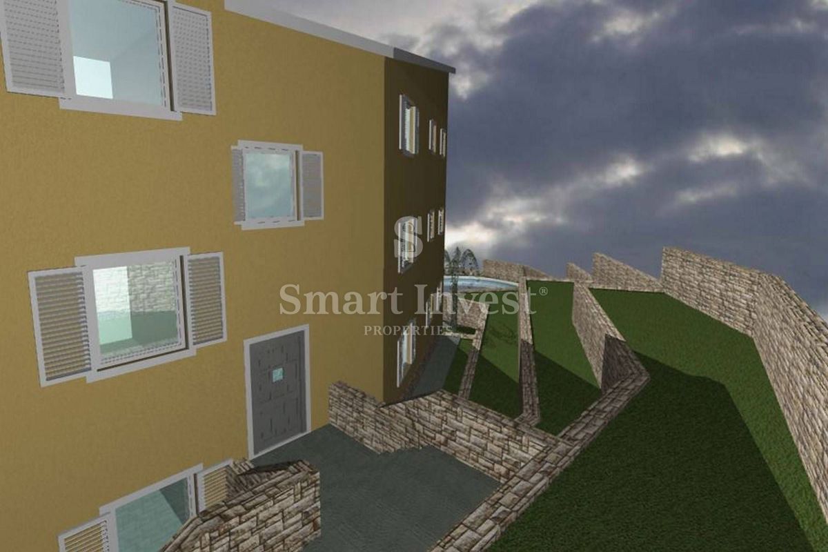 OPATIJA - POBRI, Zemljišče 1440 m2 z gradbenim dovoljenjem in pogledom na morje
