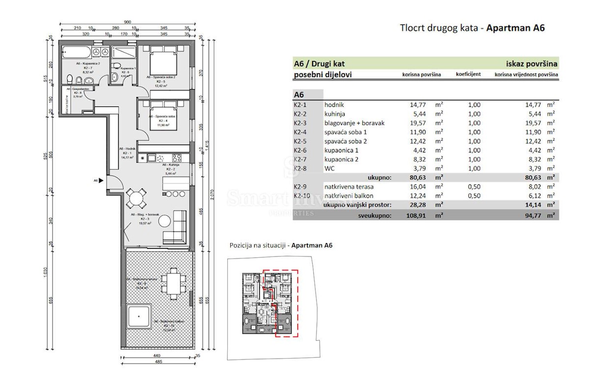 OPATIJA, Luxury 2-bedrooms apartment with sea view and garage (A6)