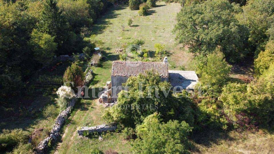 ISTRIA - RABAC, Estate of 27.800 m2 with an old stone house, 4 km to the sea